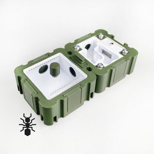 Ant Mini nest + Outworld combi 5x5 Module | formicaria ant supplies | Multiple color formicarium for hobby ant keepers