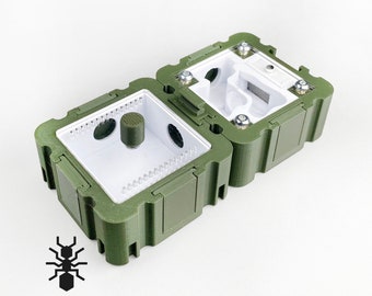 Mini nido de hormigas + módulo combinado Outworld 5x5 / suministros para hormigas formicaria / Formicario de varios colores para aficionados a la cría de hormigas