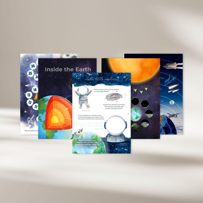Solar System Activity Book, Homeschool Printable, Space Journey ...
