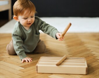 Jouet à musique Montessori, kit boîte à musique, cadeaux pour jouer, ensemble d'instruments, kit boîte à musique pour bébé (3 articles), jouets pour bébés, cadeau de Pâques pour bébé