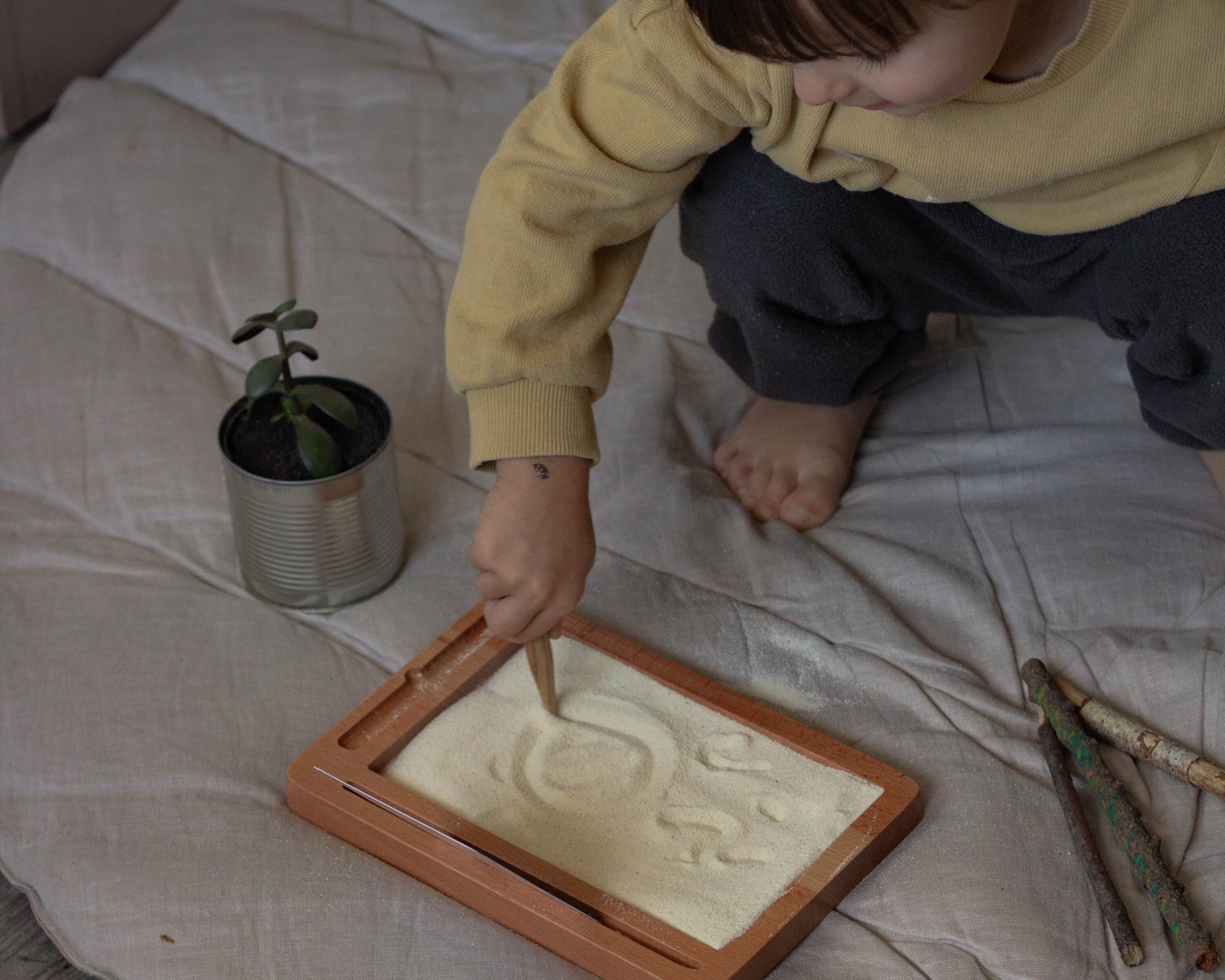 Gift for Kids: Wooden Sand Tray for Sensory Play and Learning - Etsy