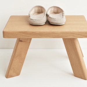 Taburete Montessori de madera – Taburete para niños pequeños y niños, asiento de madera de fresno natural
