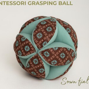 Takane Ball Montessori Puzzle - Soft Cotton Sensory Toy - Baby Grasping Ball Gift 3M+ Sown field
