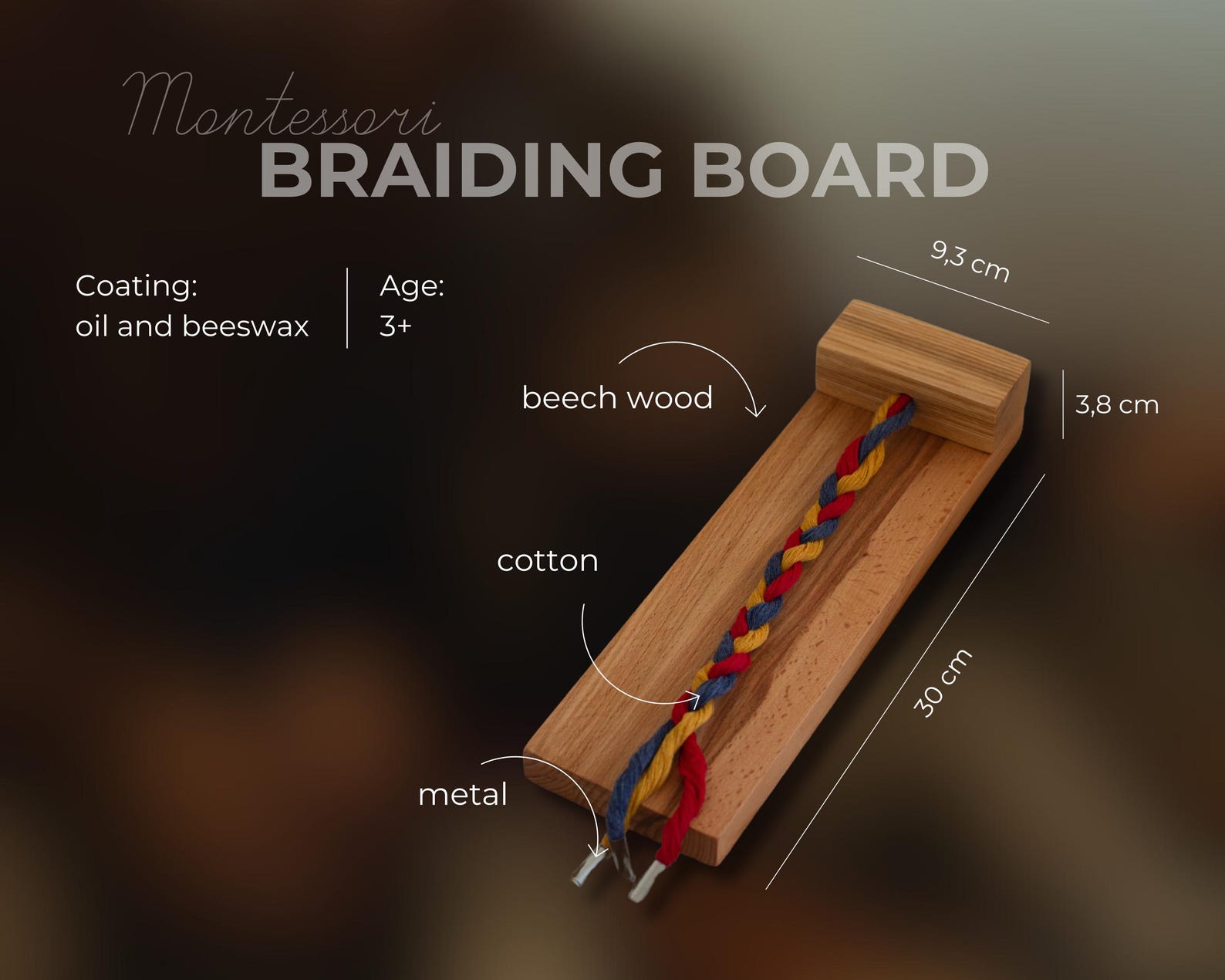 Montessori Braiding Board | Practical Life Toy | Weaving Activity ...