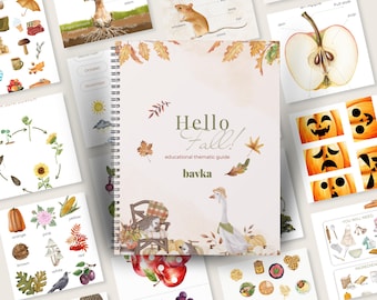 Autumn Workbook | Fall Activities for Kids | Montessori Printables & Unit Study