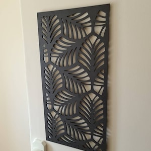 Large MDF decorative panel, screen leaf pattern