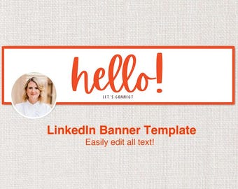 Banner de LinkedIn, Banner de perfil empresarial, Banner de redes sociales, Encabezado de LinkedIn, Perfil de LinkedIn, "Hola", Conectémonos
