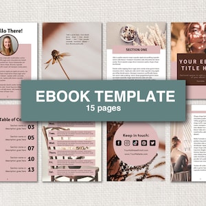 Boho eBook Template Canva, Workbook Template, eBook Template Coach, eBook Template for Wellness, Lead Magnet Template, Wellness e-Book