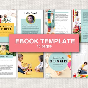 Modello eBook Genitorialità, Modello eBook per bambini Canva, Modello eBook Canva, Modello cartella di lavoro, Magnete guida, Modello magnete guida Canva, Bambino