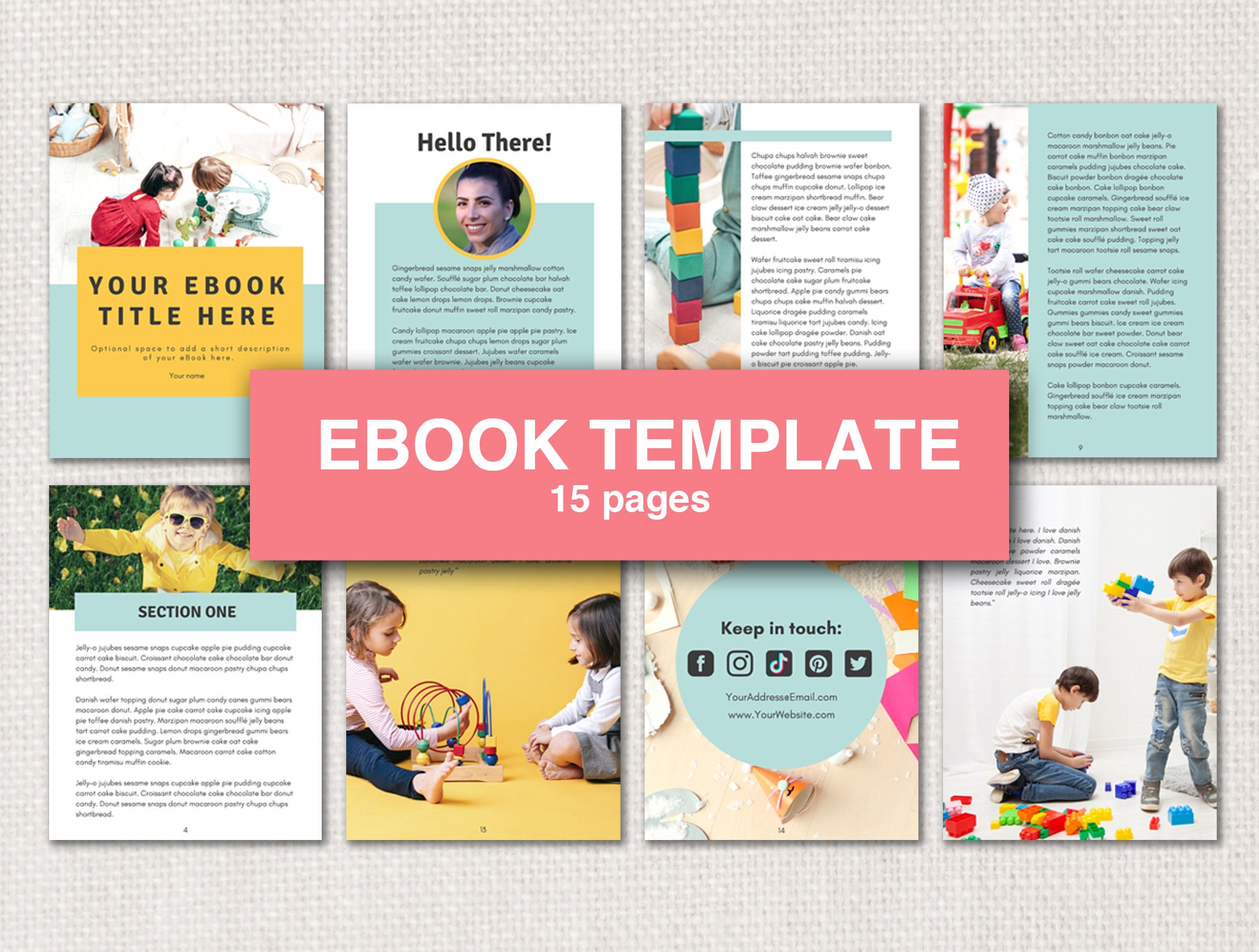 Ebook Template Parenting Ebook Template Canva Canva Ebook Etsy