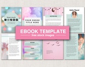 Pastel eBook Template, Pink eBook Template Canva, eBook Template Pink, Canva Lead Magnet Template, Life Coach Templates, Workbook Template