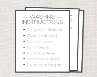 Sublimation Washing Instructions - Etsy