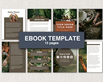 eBook-sjabloon Kinderen, eBook-sjabloon Canva, Canva eBook-sjabloon, werkmapsjabloon Loodmagneet, Canva Loodmagneetsjabloon, Natuur