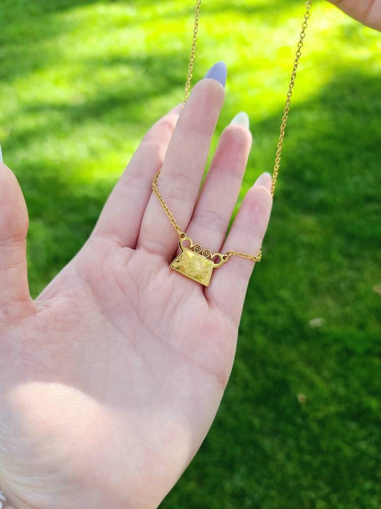 PHIAJ| 18k gold plated hmong inspired necklace.