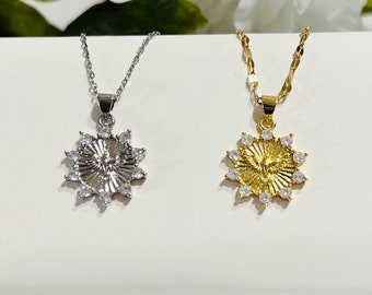 Holy Spirit Necklace Pendant in Gold and Silver Baptism, First Holy Communion, Confirmation Gift Catholic Christian Jewelry for Boys & Girls