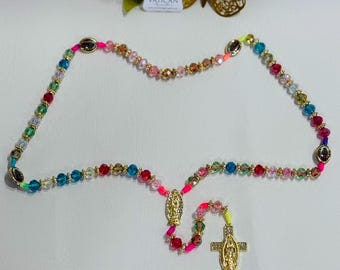Our Lady Of Guadalupe Rosary Necklace Mary Devotional Jewelry Faith Prayer Beads Our Lady of Guadalupe Medallion Catholic Devotion Jewelry