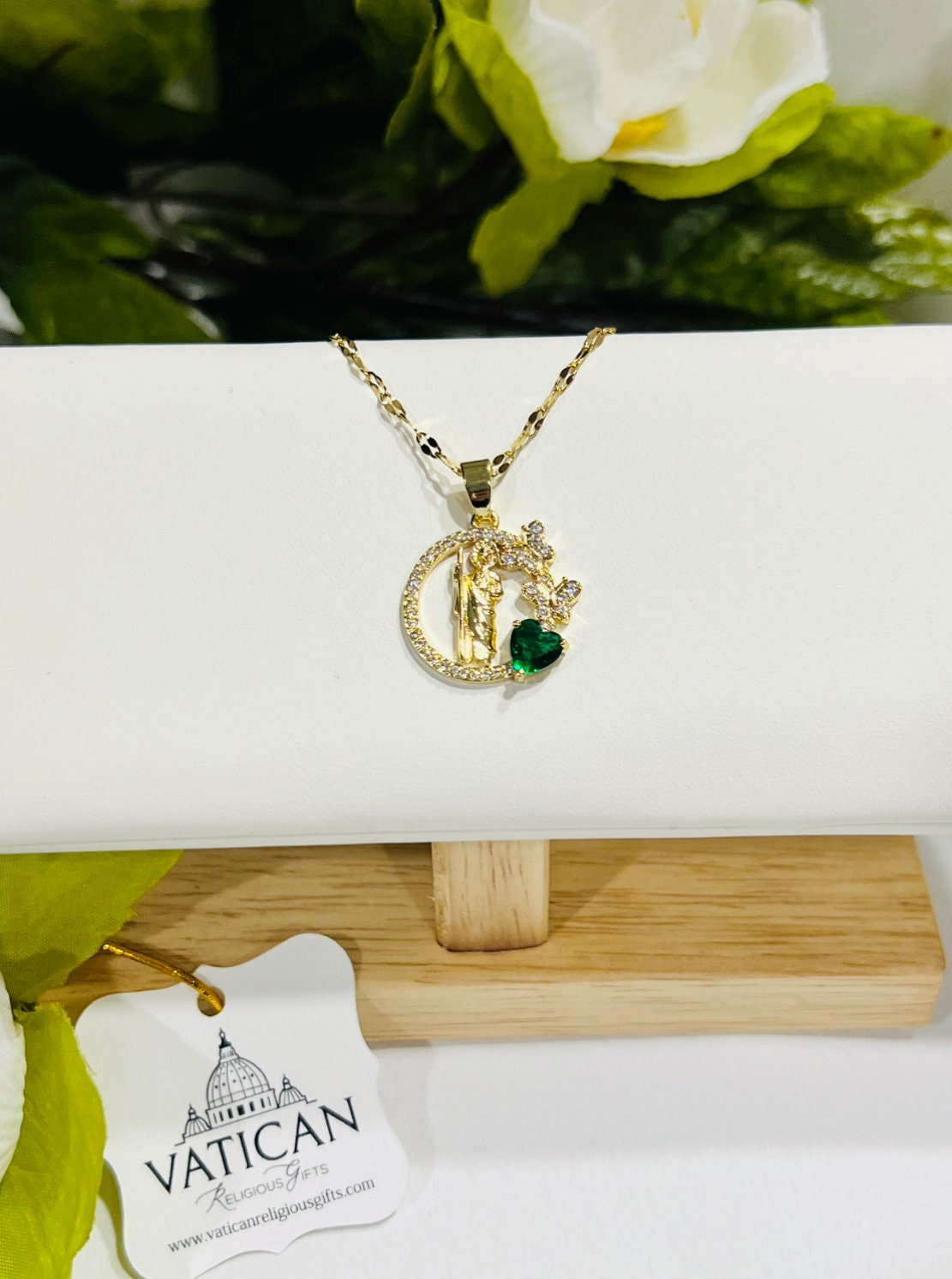 14k Gold St Jude Pendant Saint Jude Medal Saint Jude Patron of Hopeless ...