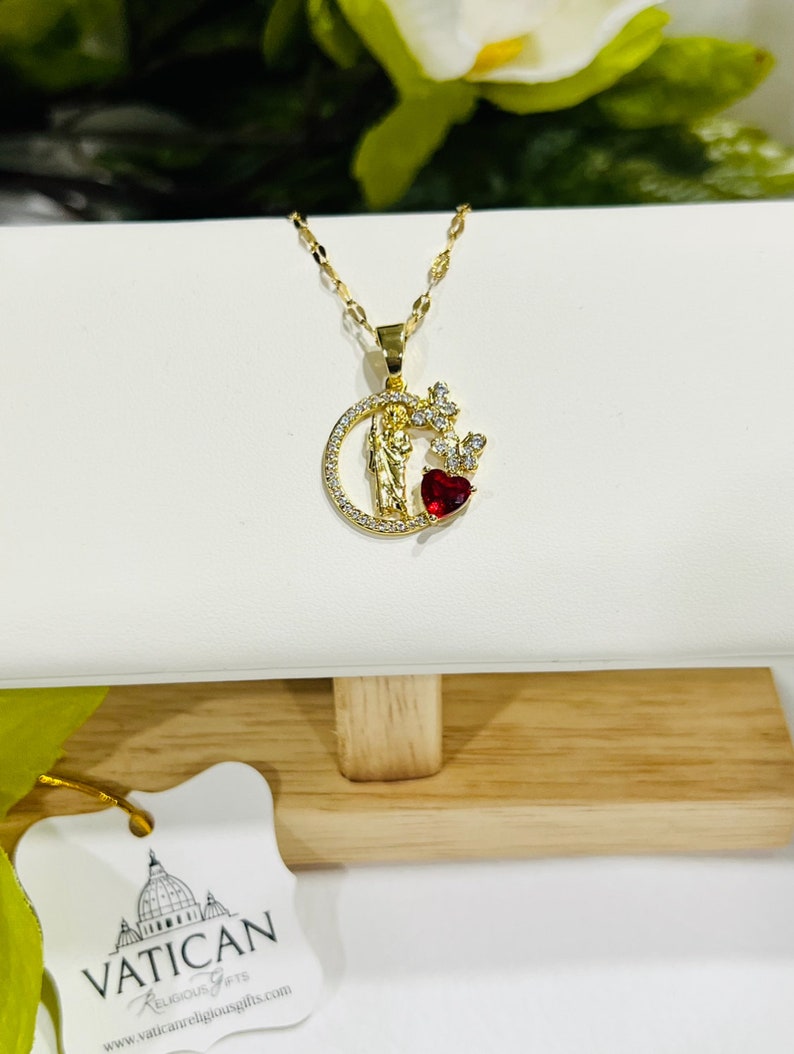 14k Gold St Jude Pendant Saint Jude Medal Saint Jude Patron of Hopeless ...