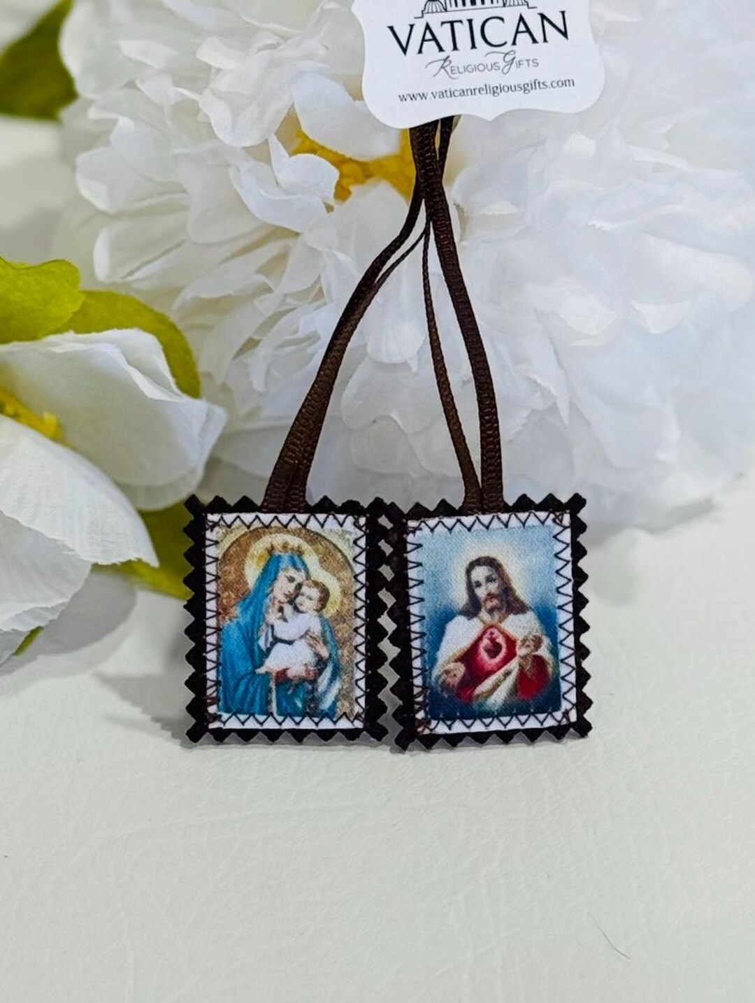 Our Lady of Mt. Carmel & Sacred Heart of Jesus Scapular – Printed ...