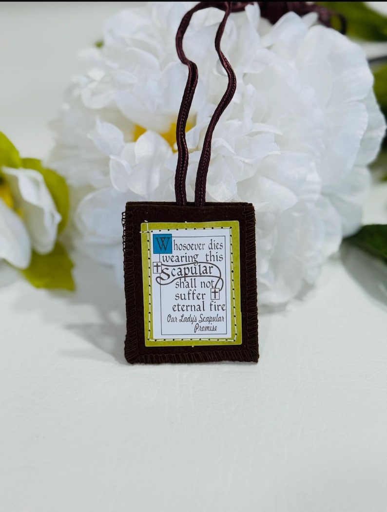 Our Lady of Guadalupe Brown Scapular With Cross & St Benedict Medal ...