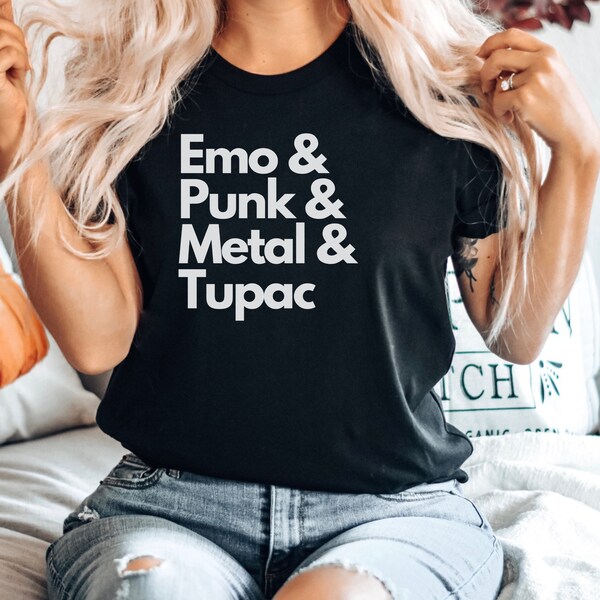 Emo Punk Metal and Tupac Shirt, It Wasnt a Phase, Emo Kid Tee, Retired Emo Shirt, Emo Subculture, Still Emo, Aesthetic Clothing