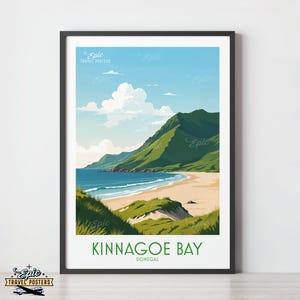 Kinnagoe Bay Ireland Travel Poster: Donegal Art Print
