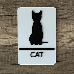 3D Printed Litter Box Sign, Restroom Sign for Cats - Etsy