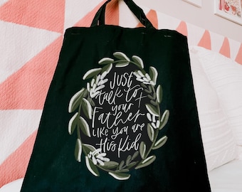 Bolsa de lona cristiana: accesorios para el estudio bíblico, regalo religioso