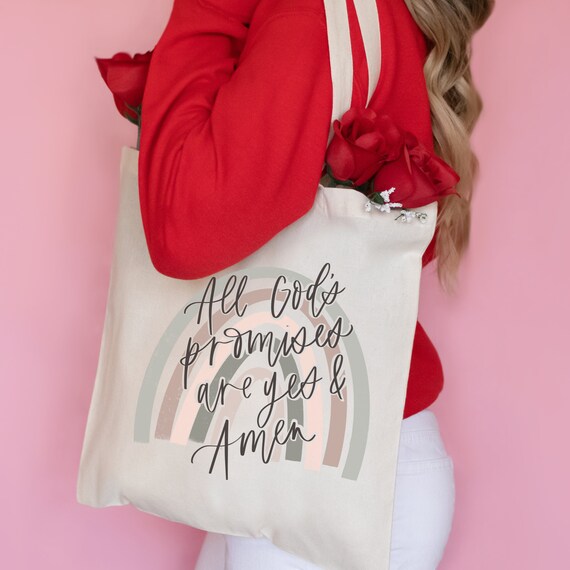 Christian Canvas Tote Bag Bibbia Tote Bags Per Le Donne Fede Cristiano Religioso Bibbia Versi Regali Speranza Pace Gioia Borse Riutilizzabili, Borse Tote Christian, medium
