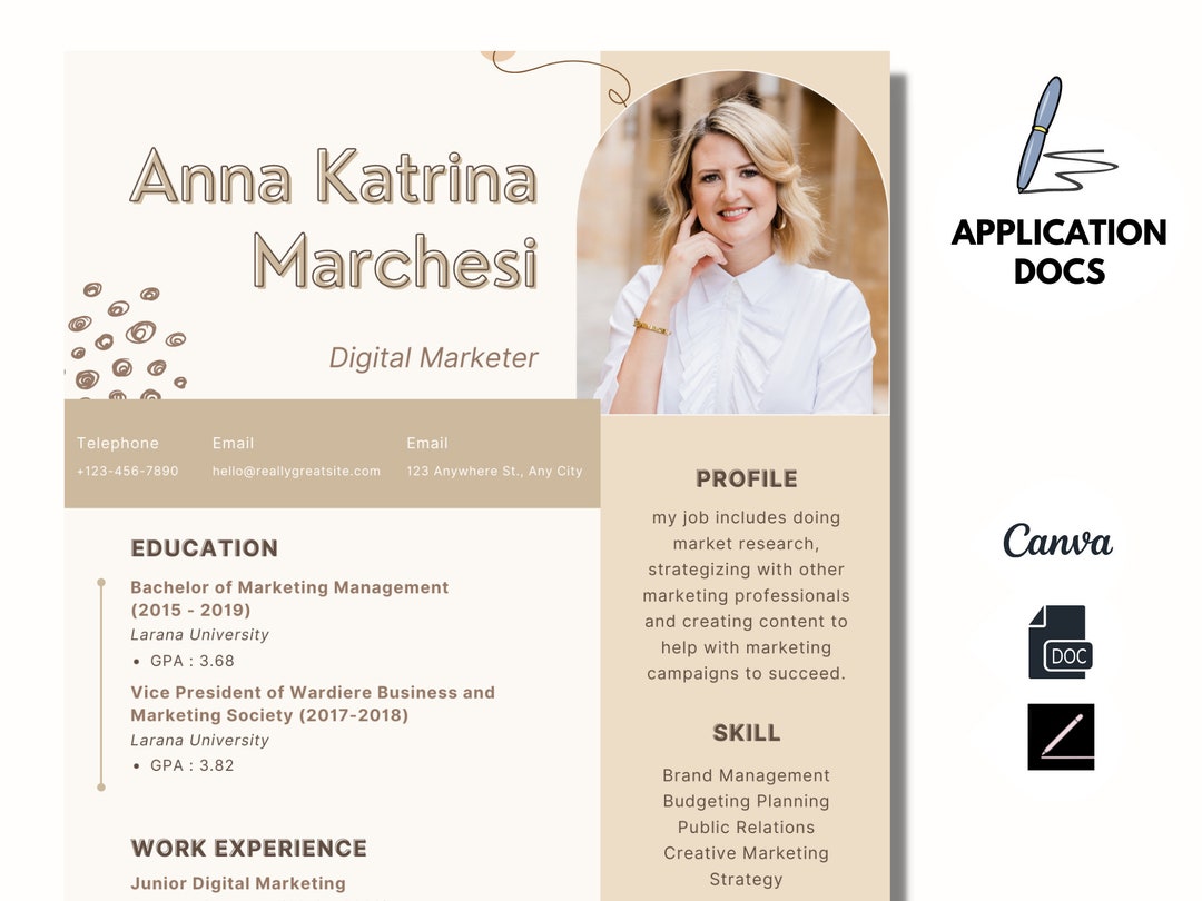 Google Docs MS Word Resume Template Cover Letter References Resume ...