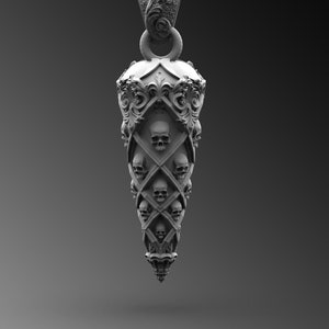 Kugel Schädel Anhänger Silber Schädel Kugel Halskette für Mann Sterling Schädel Anhänger Einzigartiges Geschenk für ihn Herren Schädel Amulett Geschenk für Mann Schmuck