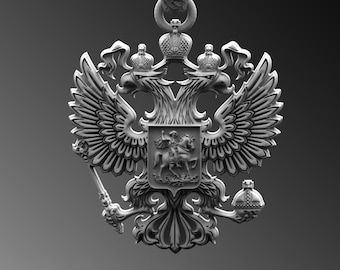 Sterling Silver Double Headed Eagle Medallion - Mythical Jewelry Gift