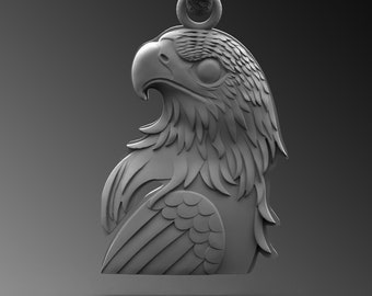 Amerikanischer Adler Anhänger, Handgefertigte Halskette, Sterling Silber