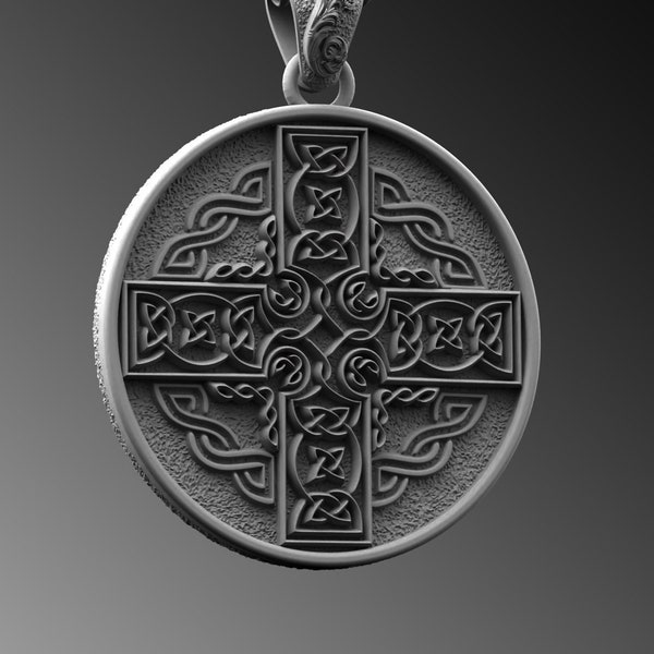 Collier croix noeud celtique fait main en argent sterling pour homme, bijoux homme Triquetra en argent, pendentif en argent noeud celtique, collier mythologie