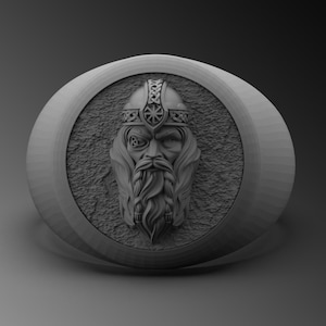 Mens Viking Ring Silver Odin Ring Unique Viking Signet Ring Men Odin Ring Norse Rings For Man Odin Signet Silver Ring Handmade Gift For Man