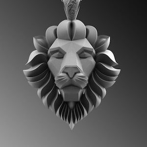 Wild Lion Silver Mens Necklace, Best Lion Men Necklace, African Lion Charm With Chain, Necklace For Men, BestFriend Gift Necklace, Lion Gift