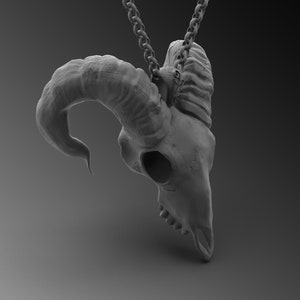Satanic Goat Horn Pendant Silver Baphomet Satanic Pendant For Man Occult Satanic Necklace Mens Baphomet Charm Gothic Lucifer Gift For Man