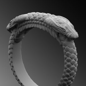 Silver Snake Ring - Ouroboros Snake Ring - 925k Serpent Rings For Man - Handmade Snake Band Ring Sterling Ouroboros Band Unique Jewelry Gift