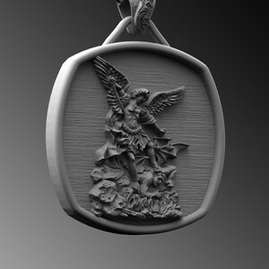 Saint Michael The Archangel Pendant St Michael Necklace For Man Archangel Pendant Christian Necklace For Religious Man Christian Gift Him