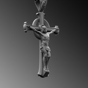 Silver Jesus Pendant Men Jesus Christ Necklace Crucifix Necklace Men Christian Necklace Jesus Necklace For Man Silver Crucifix Necklace Gift