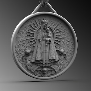 Collar Virgen María, Colgante Virgen Del Carmen, Collar Virgen de la Caridad del Cobre, Collar Santa Madre Hombres, Colgante Hombre Religioso