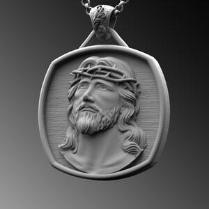 Silver Jesus Amulet Men Jesus Christ Charm Crucifix Necklace Man Christian Pendant 925k Jesus Necklace For Man Silver Crucifix Necklace Gift