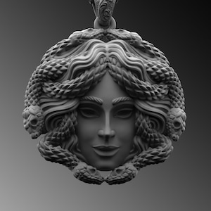 Medusa Pendant, Medusa Head Necklace, Medusa Sterling Silver Pendant, Gorgon Medusa Pendant, Gorgon Medusa Necklace, Medusa Silver Necklace