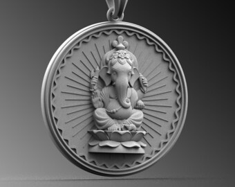 ガネーシャ神のお守りネックレス：ヒンドゥー教の成功、知恵、幸運の神