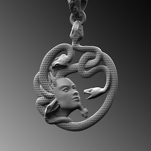 Silver Medusa Pendant For Mens Medusa Necklace Medusa Charm Medallion Medusa Head Necklace Gorgon Medusa Sterling Silver Pendant Unique Gift