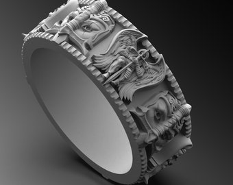 Anello con sigillo geometrico per uomo, argento sterling, gioielli geometrici - Italia