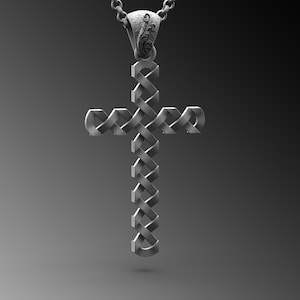 Herren Kreuz Halskette Silber Kreuz Halskette Silber Kreuz Anhänger für Herren Christian Kreuz Halskette Kreuz Halskette für Mann Religiöses Geschenk Him