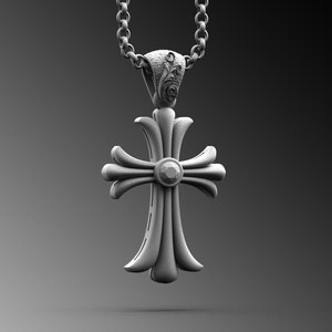 Herren Kreuz Halskette Silber Kreuz Halskette Silber Kreuz Anhänger für Herren Christian Kreuz Halskette Kreuz Halskette für Mann Religiöses Geschenk Him