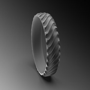 Men Twisted Band Ring Silver Geometric Band Ring Men Silver Twisted Ring Unique Band Rings For Man Silver Wedding Sterling Mens Wedding Band