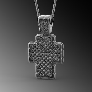Large Cross Pendant Mens Cross Necklace Silver Cross Pendant For Mens Christian Cross Necklace Cross Necklace For Man Religious Gift Him